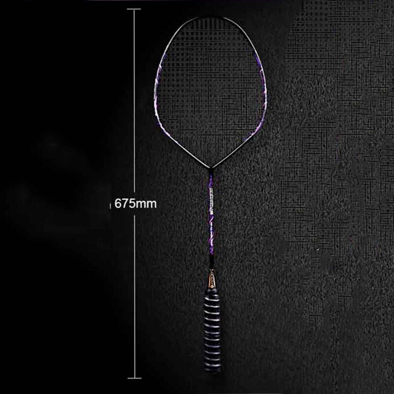 4u carbon v-formet badmintonketcher letvægts offensiv enkelt skud med string paddle ketcher træningstilbehør
