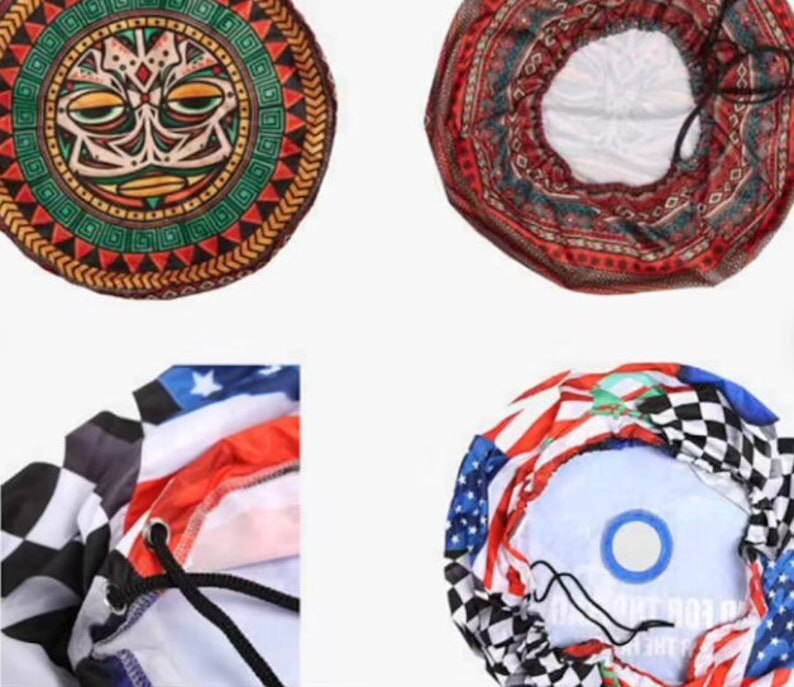 Car Spare Tire Cover Auto Parts Custom Pattern Spare Tire Cover Tire For Off-road Vehicle Camper Truck 14 15 16 17inch