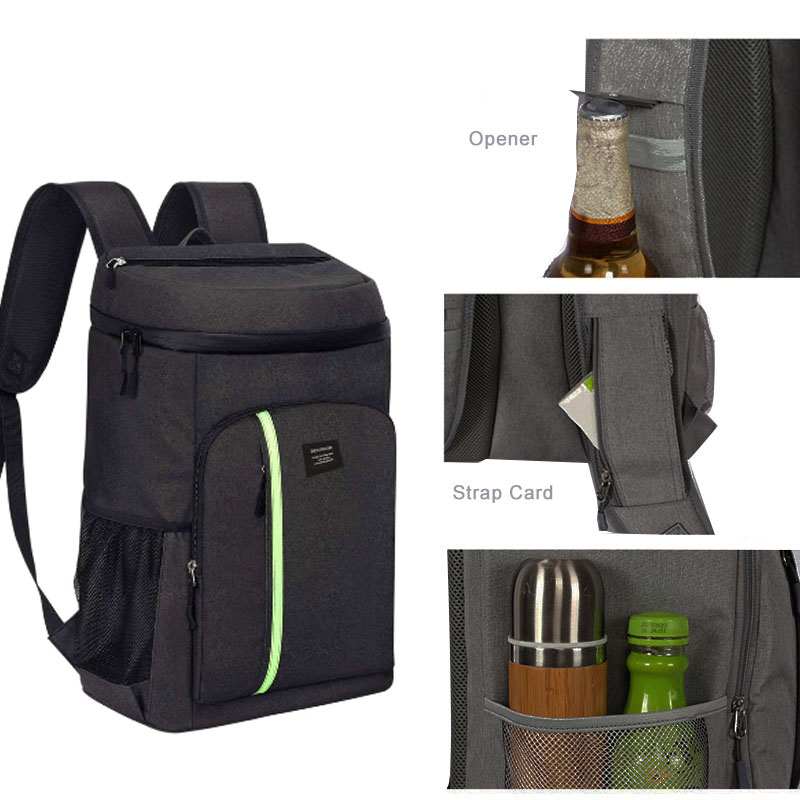 DENUONISS zaino refrigerante per isolamento notturno 30L cinturino riflettente borsa termica per uomo zaino Tourit di grande capacità