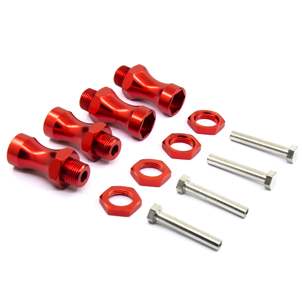 4pcs Wheel Hex 12mm Turn 17mm Lengthened Thickening 30MM Aluminum Adapter HSP 1/10 RC Car Buggy Bigfoot Truck Can Use 1/8 Tires