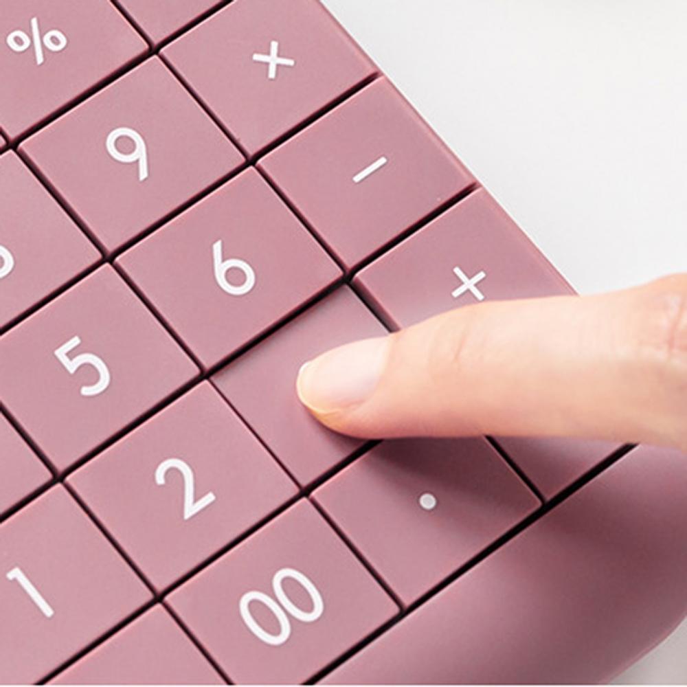 30% Digit Portable Desk Calculator Business Accounting Tool Built-in 210mAh Battery with solar for School Meeting Offic