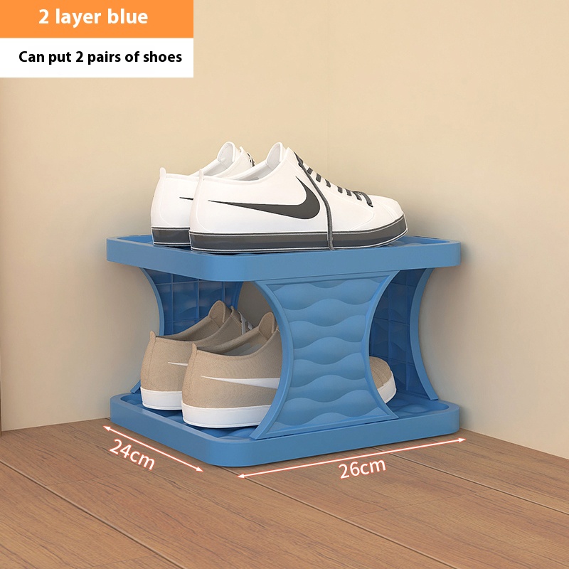 Multi Layer Eenvoudige Schoenen Plank Organizer Kleur Kast Schoenen Rekken Huishoudelijk Rek Afneembare Schoenenrekken Voor Slaapkamer: groene kleur