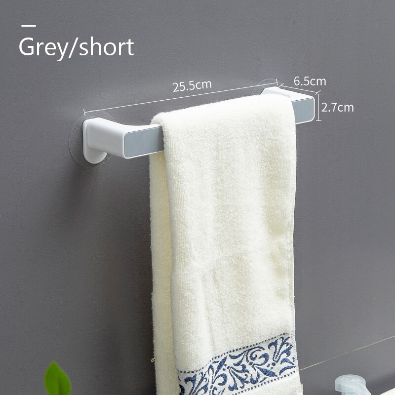 Rejilla para almacenamiento de toallas de baño, toalla con perforaciones rejilla para almacenamiento de toallas, gancho montado en la pared, toallitas de cocina, aparatos colgantes: Short gray
