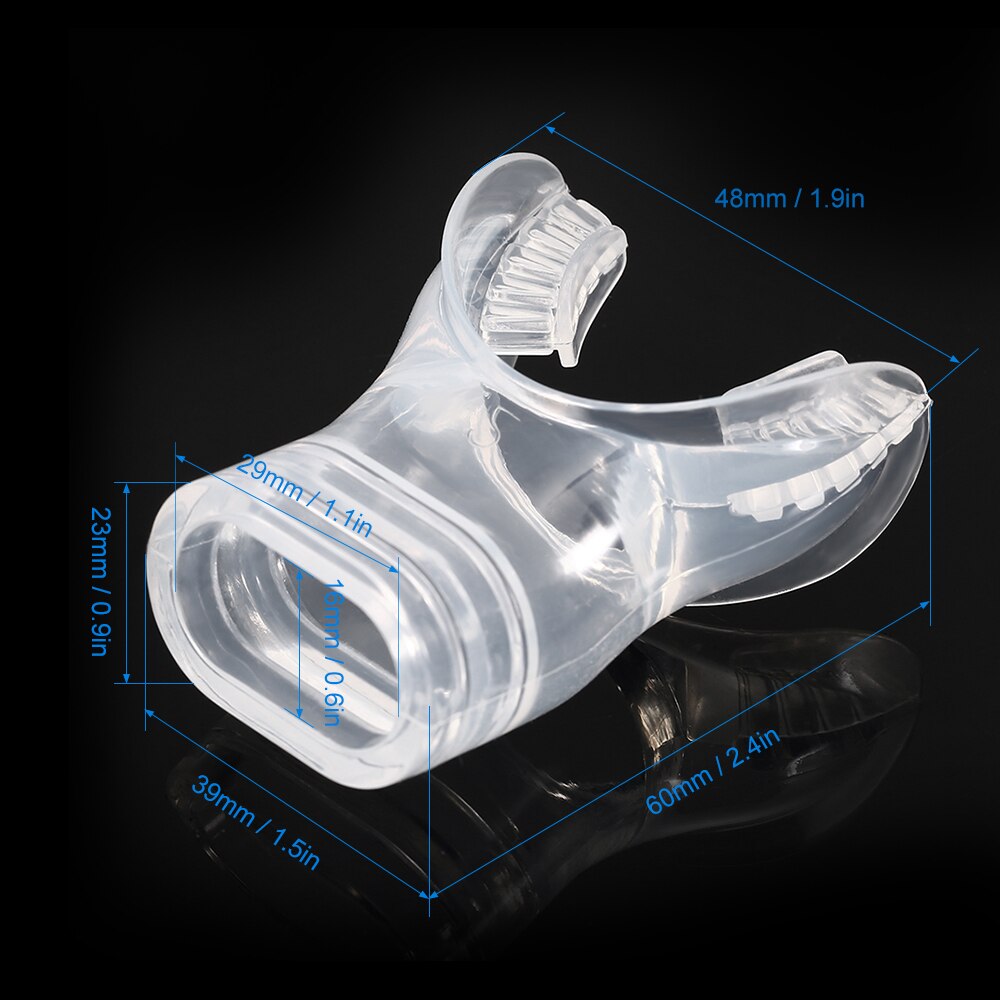 2 Pack Siliconen Mondstuk Vervanging Snorkel Mond Stuk Zacht en comfortabel Siliconen Mondstuk Water Sport