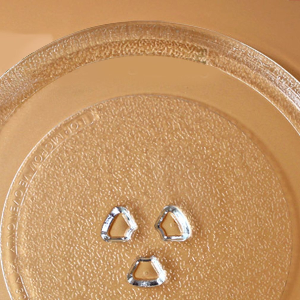 245mm Universal Microwave Turntable Glass Plate Micro Glass Turntable Tray Accessories With 3 Fixtures For Midea And So On