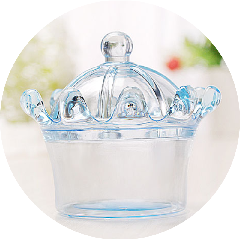 Boîte à bonbons créative en forme de couronne, Mini boîte à bonbons en plastique pour mariage, fête d'anniversaire pour enfants, décoration 2022