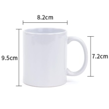350ML 12oz Ceramic Mug Blank For Sublimation Print: Round Handle