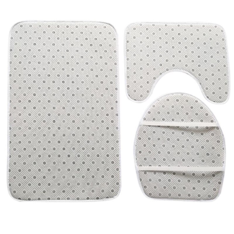 3Pcs Badkamer Tapijt Badmat Set Marmer Gedrukt Floor Mat Flanel Wc Tapijten Antislip Keuken Badkamer Tapijt wc Mat Tapete