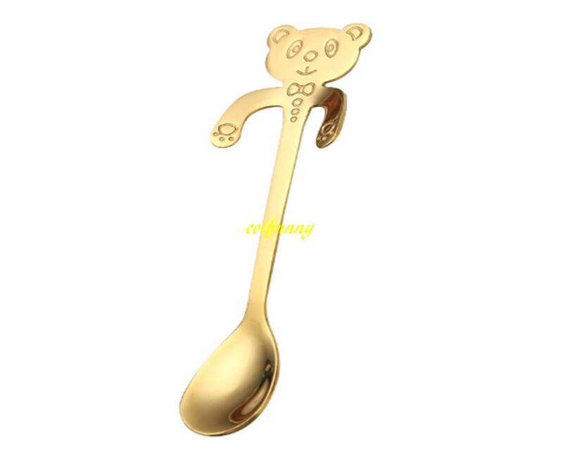 Cucharas de hielo de acero inoxidable 304, cuchara mezcladora de café, té, Panada, postre, herramientas de Bar de cóctel, 11,7 cm, , 7 unids/lote