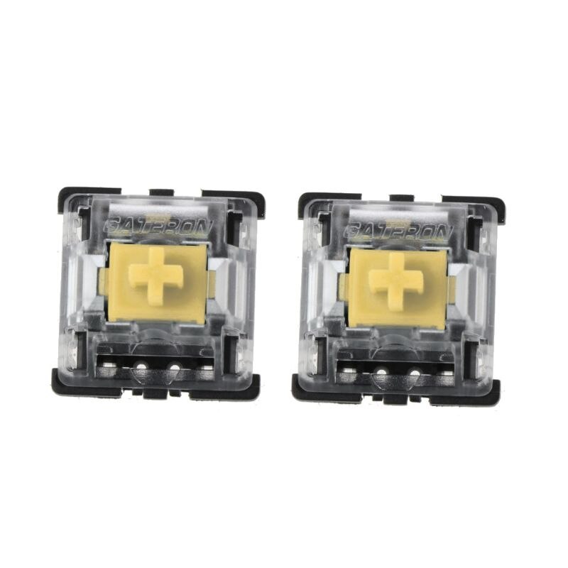 10Pcs Mechanical Keyboard Gateron MX 3 Pin Yellow Switch Transparent Case 667C