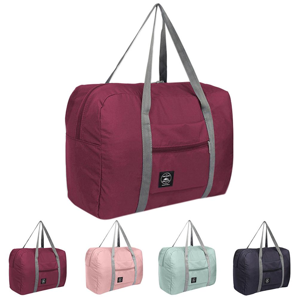 Wasserdicht Nylon Reisetaschen Frauen Männer Große Kapazität Klapp Duffle Tasche Organizer Verpackung Würfel Gepäck Mädchen Wochenende Tasche #0611