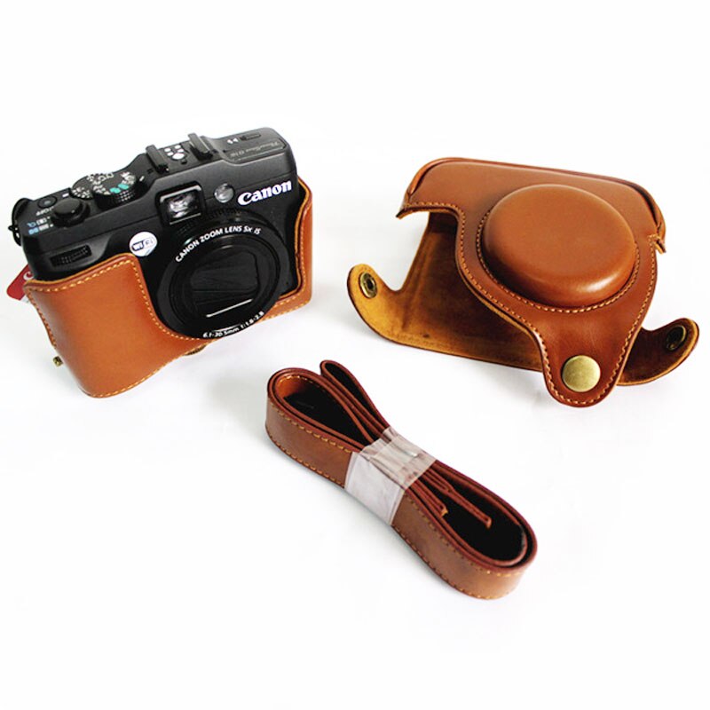 Leather Camera case bag Grip Strap for Canon POWERSHOT G15 G16