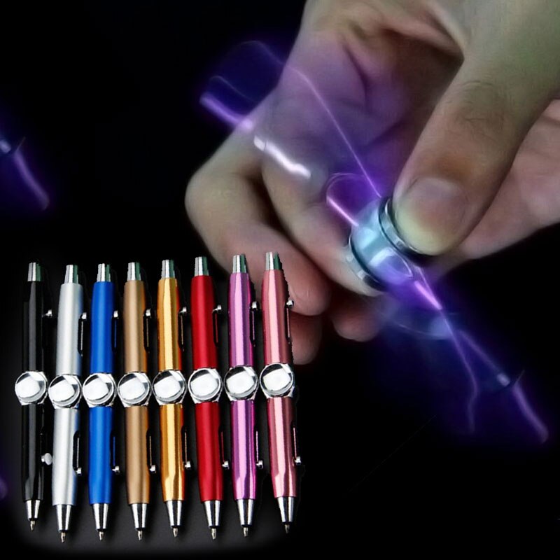7 Kleuren Volwassenen Kinderen Speelgoed 12Cm Fidget Pen Edc Anti Stress Metalen Shell Spinner Speelgoed