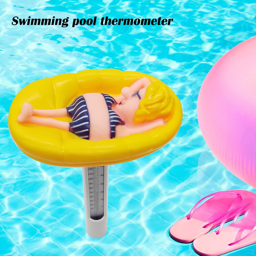 Cartoon Drifter Swimming Pool Thermometer Water Temperature Measurement Instrument Spa Tubs Fish Ponds Floating Probe