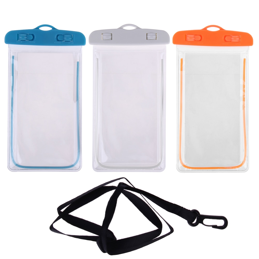 Bolsa impermeable con bolsa subacuática luminosa para iphone 6, 6s, 7, bolsa de almacenamiento portátil impermeable para natación