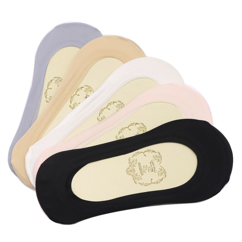 1Pair 2Pcs Lace Boat Socks For Women Summer Ultrathin Antiskid Non-slip No Show Invisible Mesh Socks Slippers Chaussettes Femme