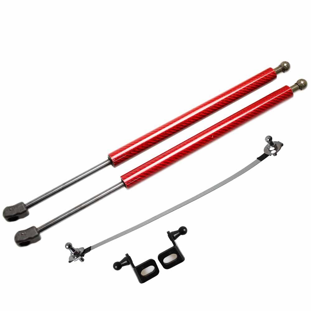 for Kia Forte K3 Cerato BD -2022 Front Hood Bonnet Modify Gas Struts Lift Support Shock Springs Carbon Fiber Damper Prop Rod: red carbon fiber