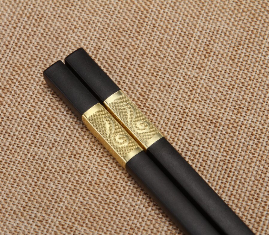 Baguettes de cuisine de Style chinois, 10 paires, baguettes de table en alliage, traiteur de Sushi antidérapant, ustensiles de cuisine ménagers, Baguette Hashi: 24B