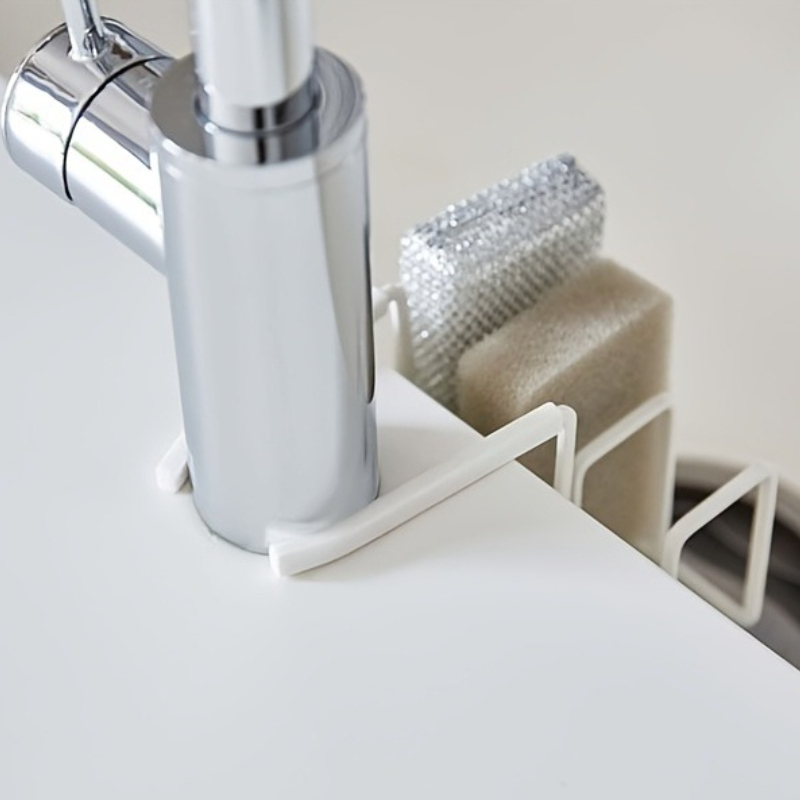 Aan de muur gemonteerd opbergrek voor spons en doek, perfect voor sponzen, zeep en schoonmaakgereedschap, sponshouder voor aanrecht