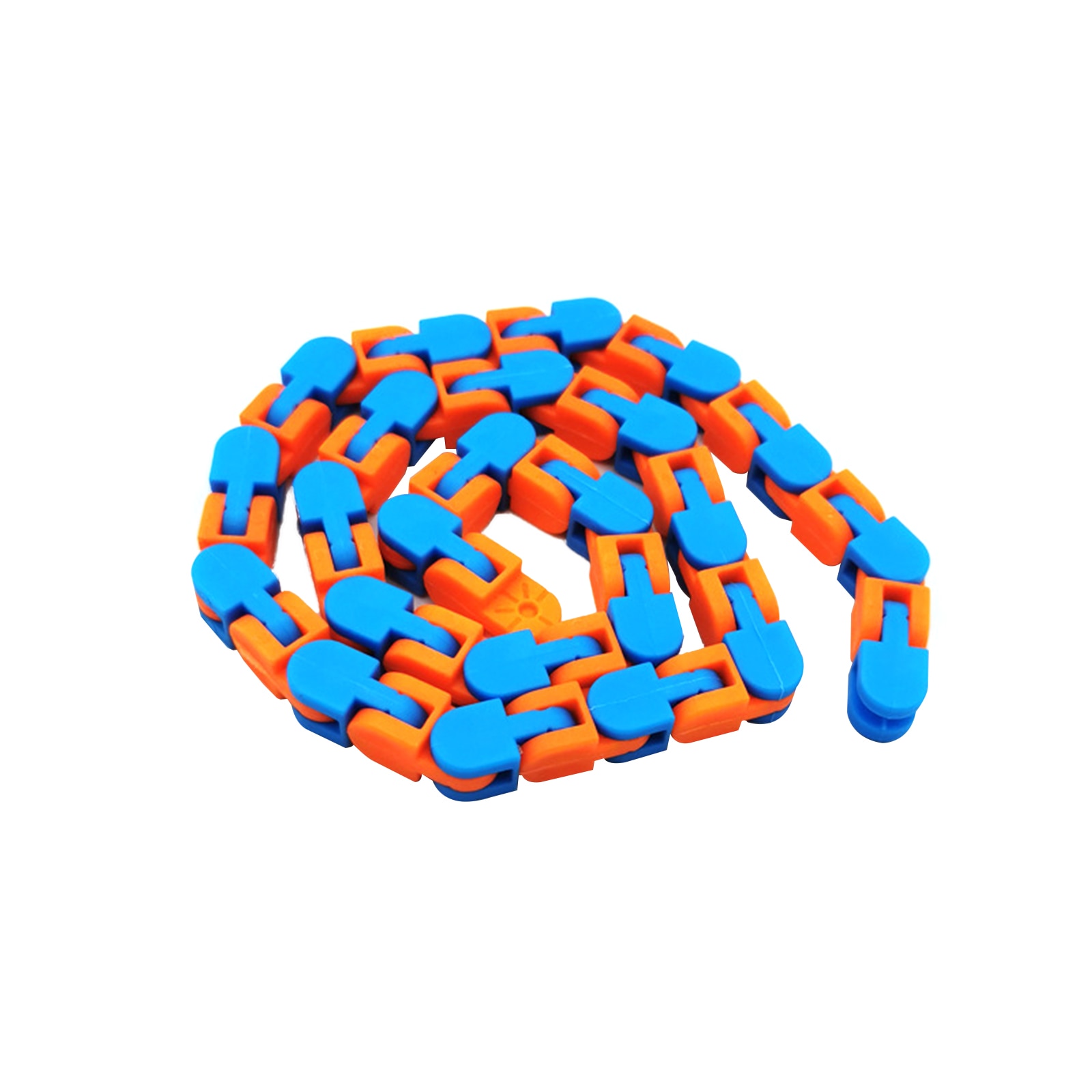 Wacky Tracks Snap En Klik Fidget Speelgoed Kids Autisme Snake Puzzels Classic Sensory Speelgoed Fiets Track Keten Decompressie Speelgoed: orange blue
