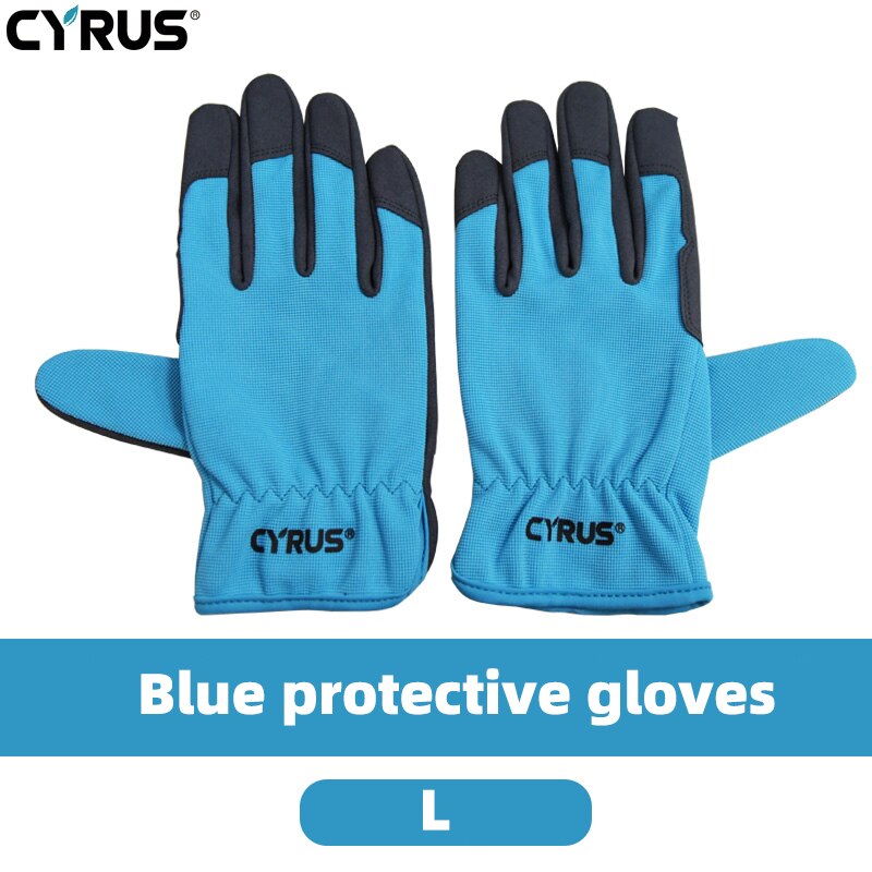 Gardening Gloves Garden Gloves Women Work Cut Resistant Leather Working Yard Weeding Digging Pruning Pink Ladies Hands: Blue L