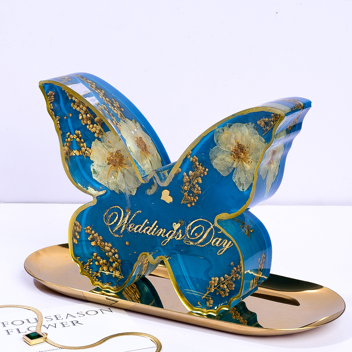 Nova borboleta resina epóxi molde diy 3d inseto artesanato presente ornamento molde de silicone flor artificial borboleta moldes decoração para casa