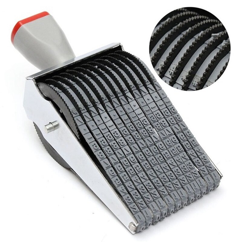 Polyvalent 12 chiffres Alphabet roulement tampon en caoutchouc anglais lettre numéro gaufrage bricolage Scrapbooking rouleau papeterie