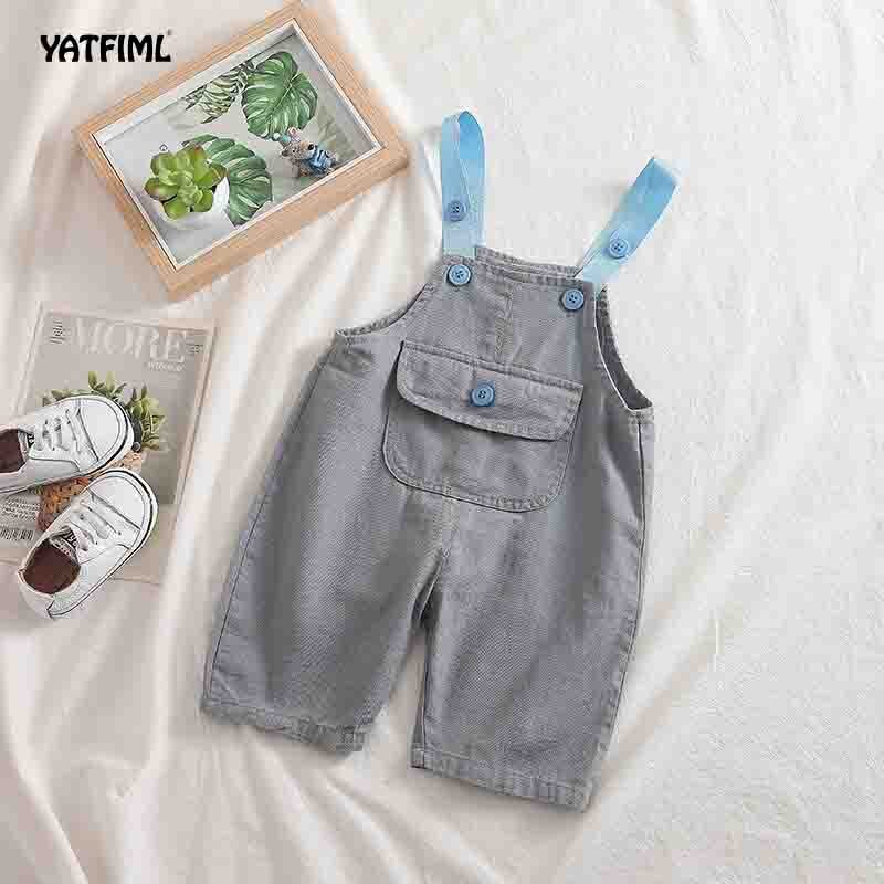 Yatfiml Kinderen Plaid Overalls Broek Voor Jongens Meisjes Baby Meisje Jongen Grote Pp Broek Lente Peuter Jumpsuit Leuke Broek voor Kids: grey / 12m