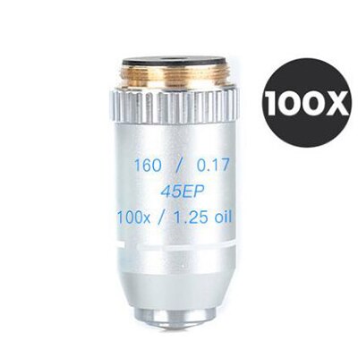 Microscope Objective lens 195 Flat-field / Semi-flat Field Achromatic Objective Lens 4x 10x 20x 40x 60x 100x Can be Choose: 195N-100x