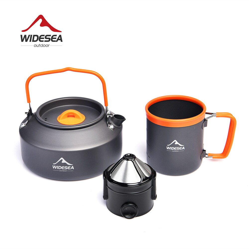 Widesea Camping Koffie Pannenset Outdoor Servies Mok Koken Theepot Ketel Pot Filter Rack Cup Wandelen Accessoires Apparatuur: Filter cup