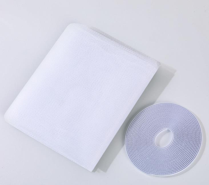 1.3Mx1.5M Self-adhesive Anti-mosquito Screen Mesh Invisible Screen DIY Breathable Free Cut Stealth Window Curtain Screens: White