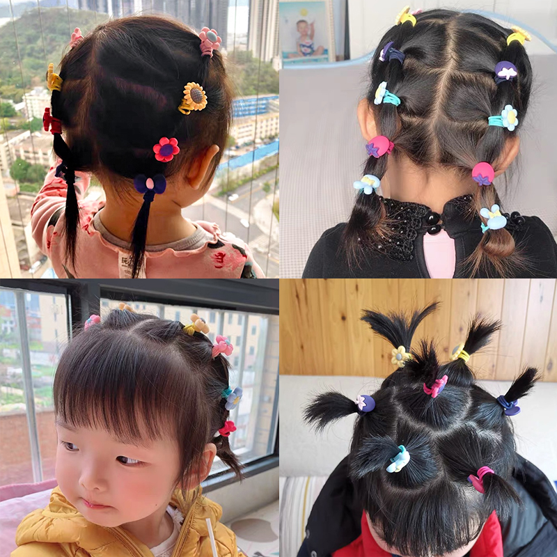 20/40Pcs Meisjes Haaraccessoires Geschenkdoos Elastische Haarbanden Bloem Clip Bows Hoofdband Haarband Leuke haarbanden Voor Kinderen
