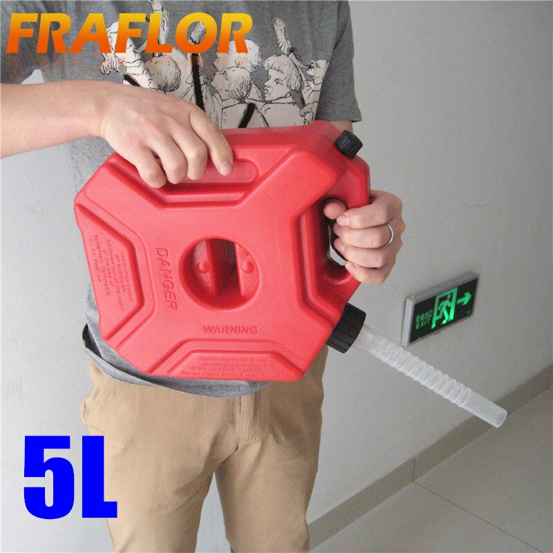 Lockable 5L Litres Red Backup Jerrycan Fuel-Jugs Canister Fuel Tank Can Car Motorcycle Spare Petrol Oil Tank Jerry Can Fuel-jugs