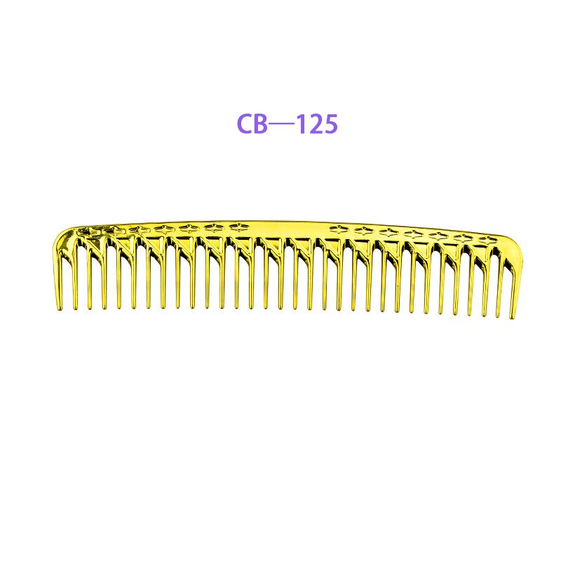 Peine de corte de pelo dorado galvanizado para barbería, peine para cortar Cabello, aceite, para salón, estilo de peluquería, Alta Temperatura: CB 125