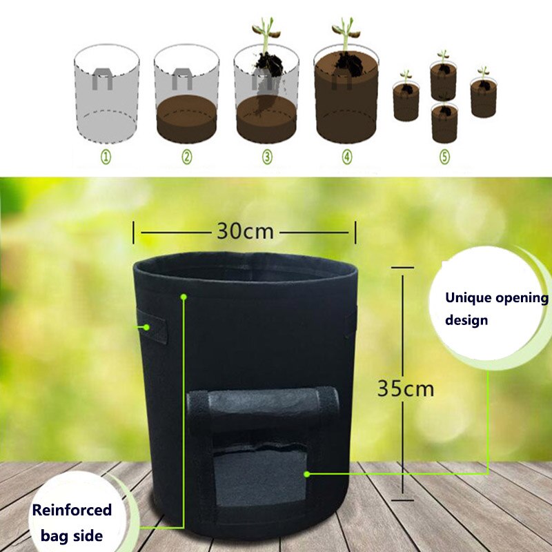 Växtodlingspåsar hem trädgård potatis växthus grönsaksodlingspåsar fuktgivande jardin vertikal trädgårdspåse planta #t *1