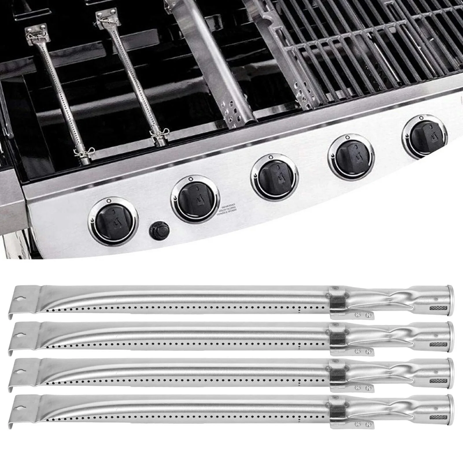 4 st bbq rostfritt stål brännare ersättningssats för grill master grill tillbehör ersätta delar passar för home depot nexgrill