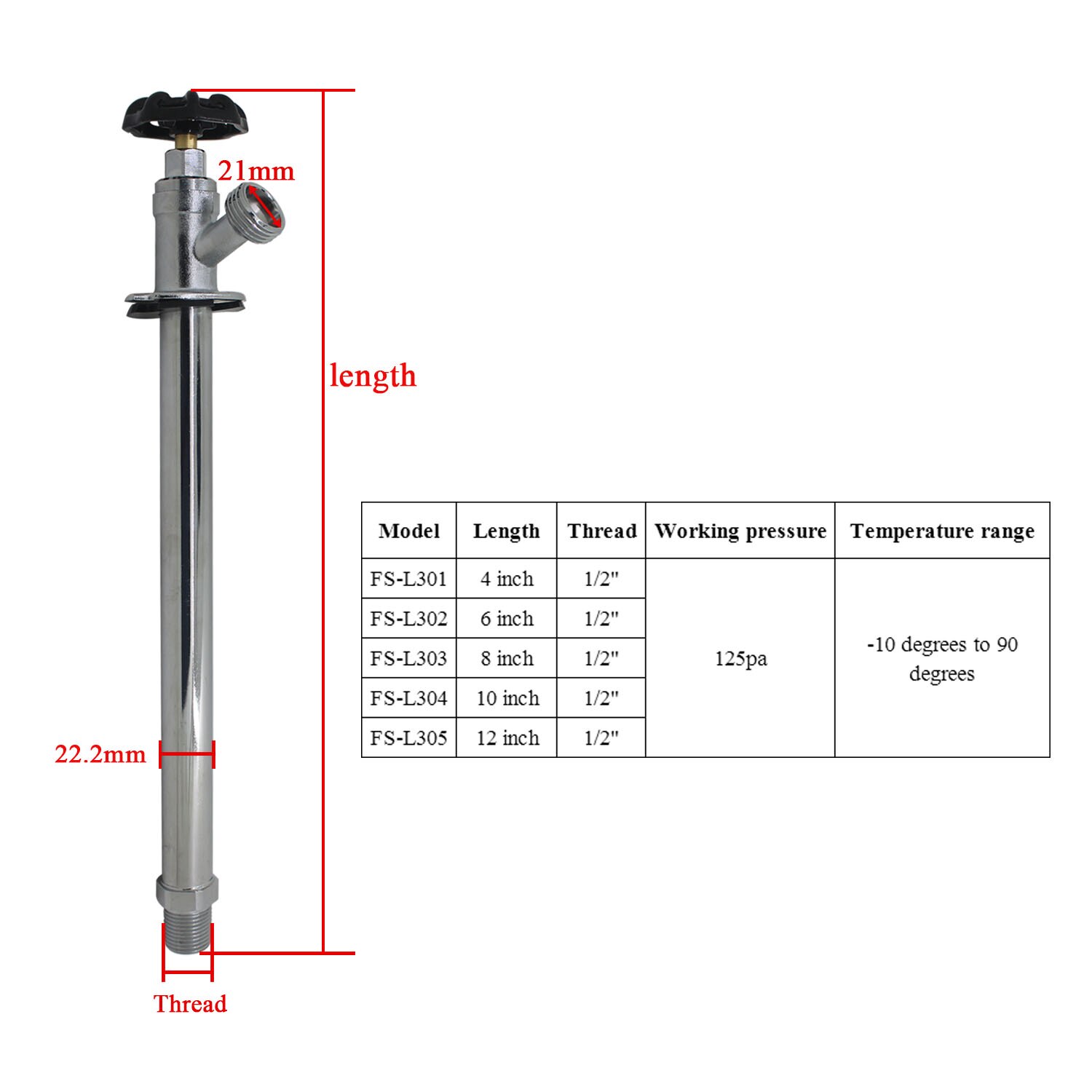 brass frost free valve for bathroom kitchen indoor household water pipe fitting Antifreeze freeze proof faucet