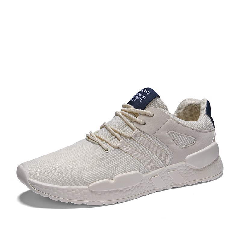 Svarte hvite sko menn joggesko tenis masculino voksen komfortabel pustende menn fritidssko myk sklisikker trener: beige / 10