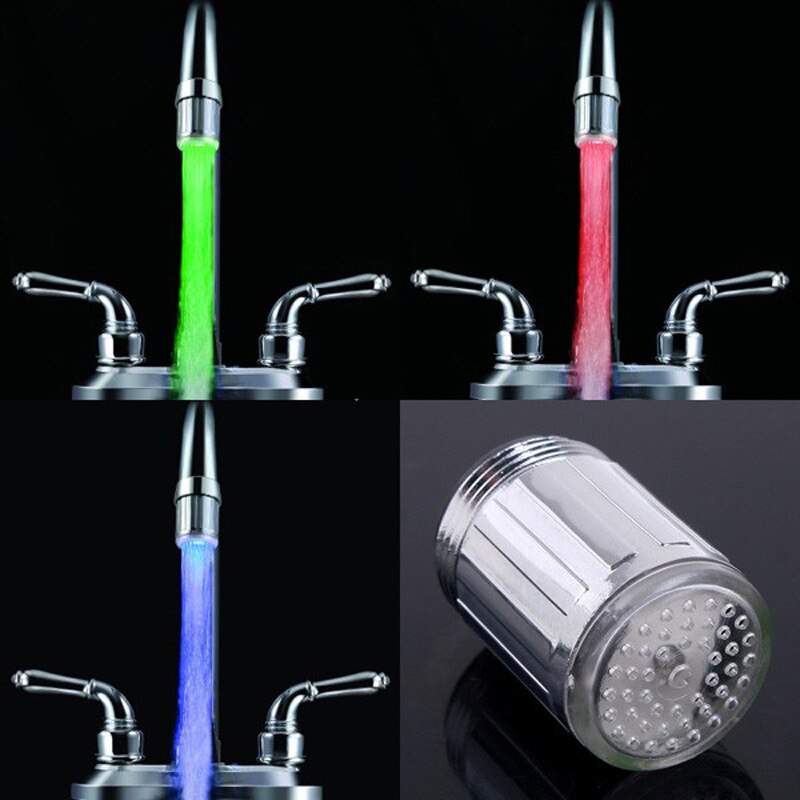 Led Kraan Temperatuur Sensor Water Kraan Waterbesparende Kraan Badkamer Tap Nozzle Keukenkraan Accessoires