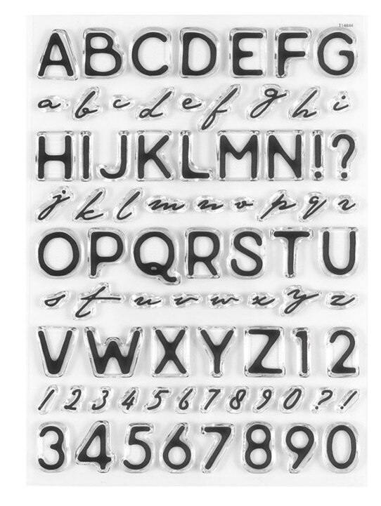 Nyheter engelska genomskinlig stämpel för scrapbooking transparent silikongummi gör-det-själv fotoalbumdekor 491: Gul