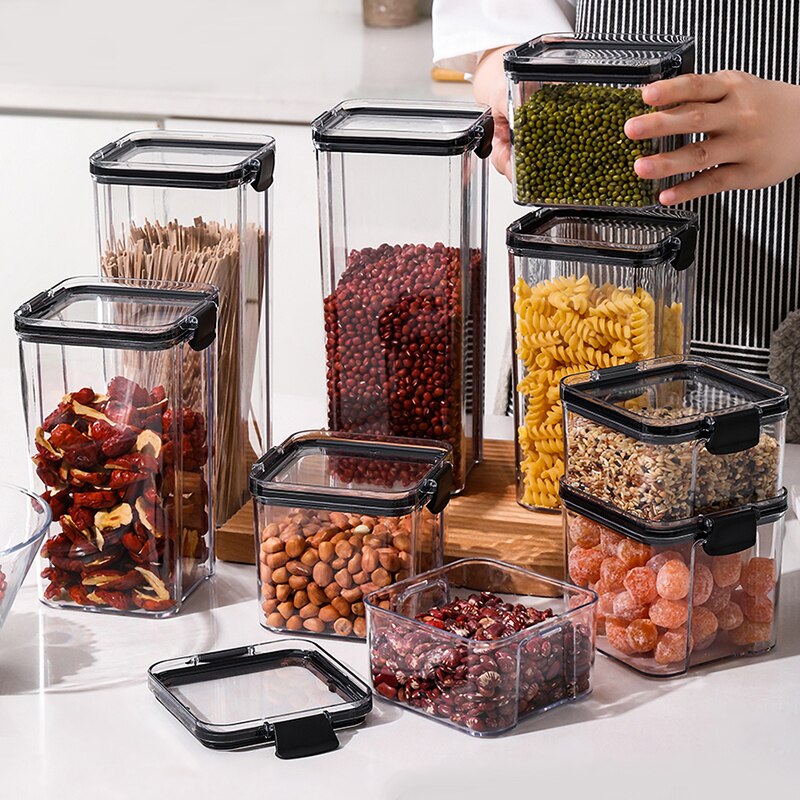 Airtight Food Container Platic Container That Can Be Stacked Kitchen Storage Container Food Storage Canister Set Kitchen Items