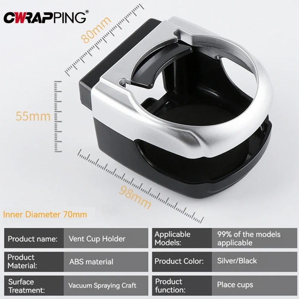 Car Air Vent Outlet Cup Holder, Water Bottle Holder, acessórios do carro