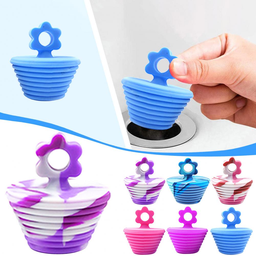 2 Pcs Useful Sink Plug Corrosion-resistant Flexible Drain Stopper Drain Deodorant Plugs for Home Drain Plug