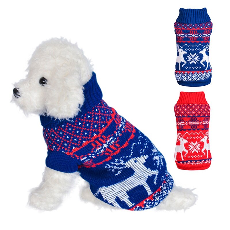 Huisdier Kleding Herfst Winter Warm Trui Hond Kerst Elanden Trui Honden Truien Kleding Warme Jas Cartoon Vrolijk Kerstfeest XS-XXL