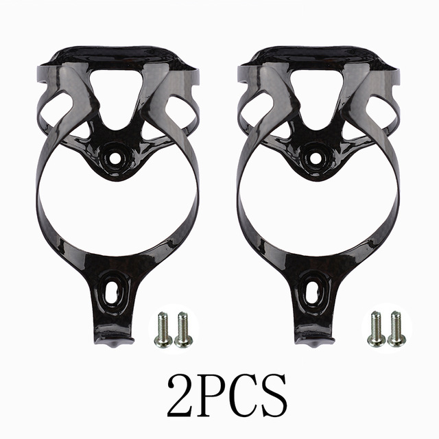 Portabidones Ciclismo Carbon Faser Rennrad Fahrrad Radfahren Wasser Flasche Halter Käfig flasche rack fahrrad: 2PCS luster NO LOGO