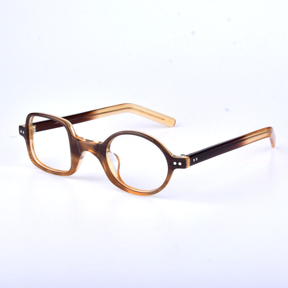 Retro Asymmetrical Round Square Eyeglasses Acetate Frames Glasses Men Women Prescription Spectacles Myopia Reading Eyewear