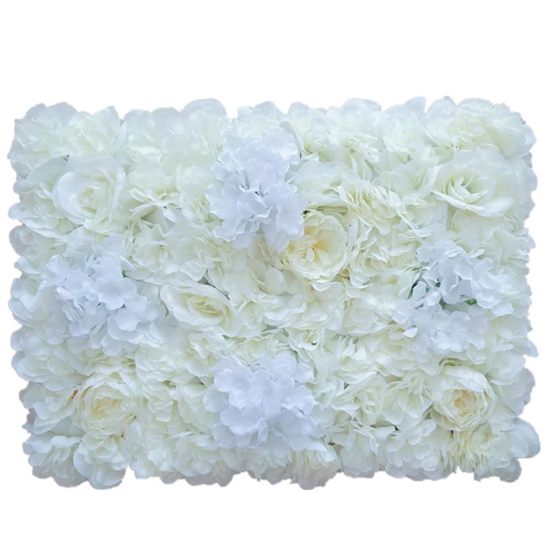 Blomma vägg konstgjord växt vägg bröllop bakgrund fotografisk bakgrund dekoration blomma rad 60 x 40cm 1pc siden blommor: 002