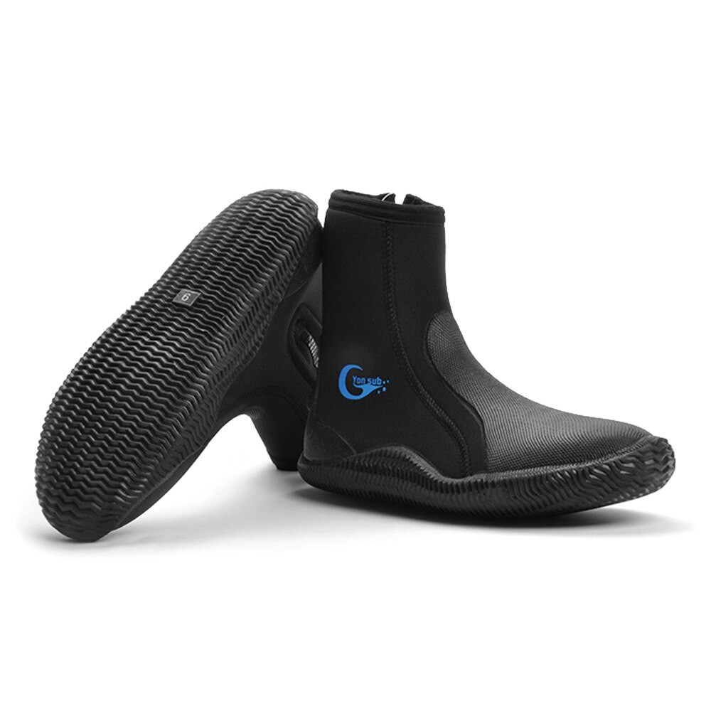 Bottes de plongée sous-marine en néoprène pour adultes, 5MM, vulcanisation à tige haute, antidérapantes, chaussures de pêche à Fins chaudes