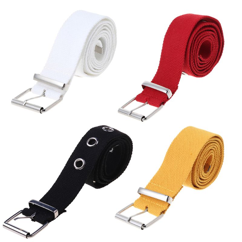 Canvas belt hollow out air hole korean style decoration belt unisex