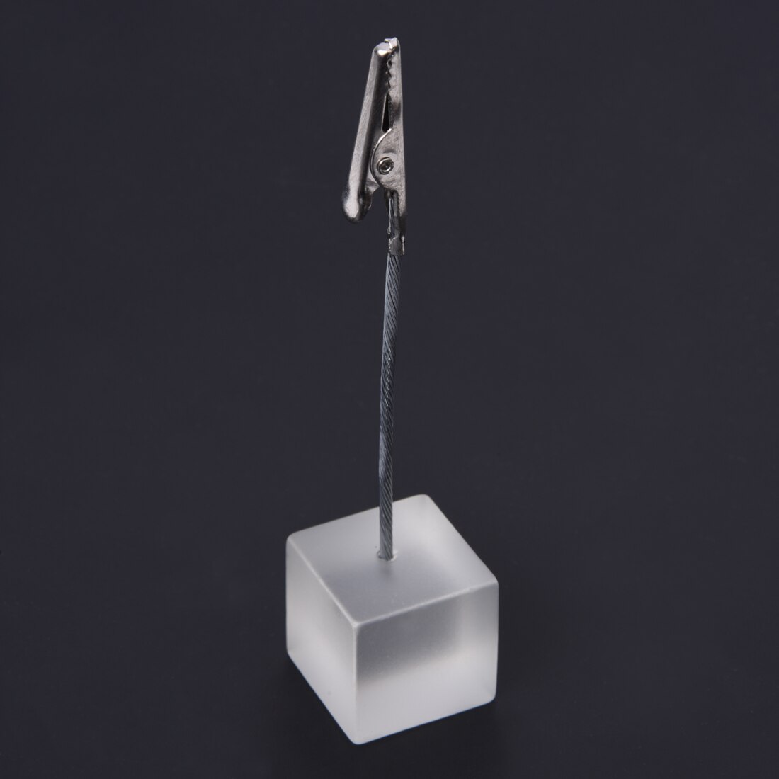 PPYY -Square wire memo holder paper Note clip - translucent white